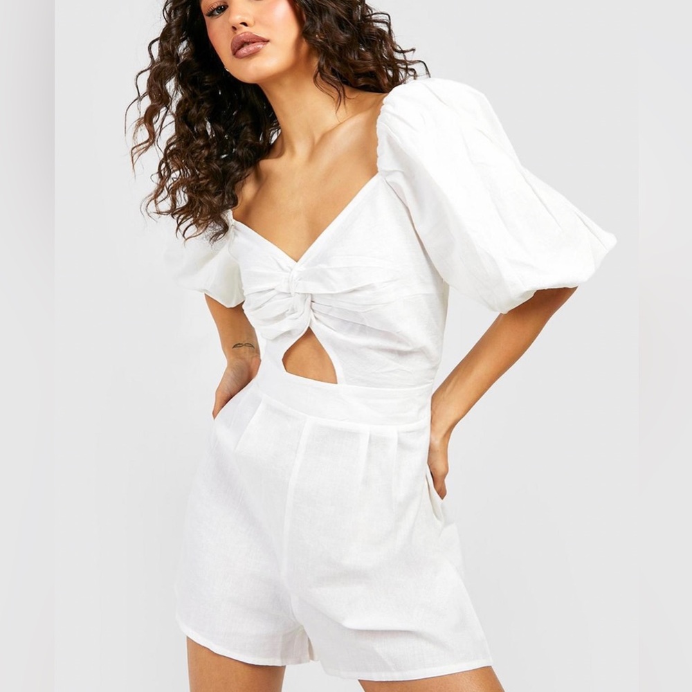 white romper perfect for graduation season and summer